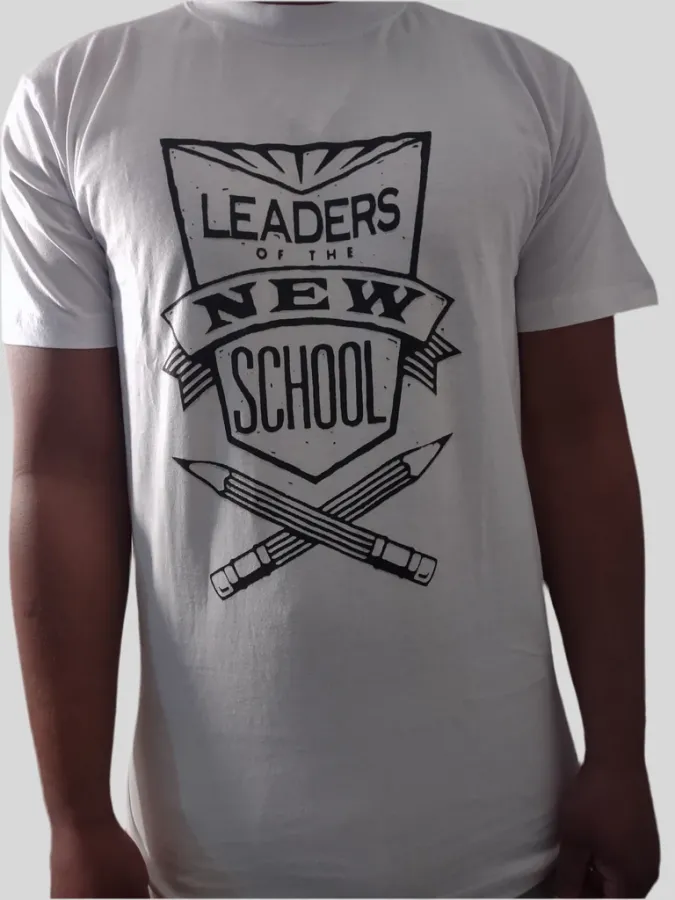 leaders of the new school t-shirt, 90s rap shirt, hip hop tee, vintage streetwear shirt, old school hip hop fashion, white rap shirt, unisex 90s tee, throwback t-shirt, Busta Rhymes shirt, rap legends merch, retro hip hop shirt, classic rap fashion